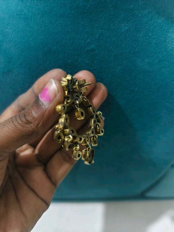 Mossanite Earrings  - Green, vz