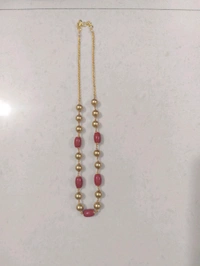 Gold Swarovski With Corals Chain - HD