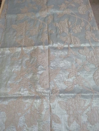 Tusser Crush Applique  - Gray