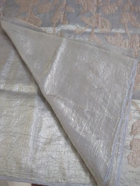 Tusser Crush Applique  - Gray