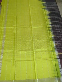 Pure Handloom Mangalagiri Pattu - Olive