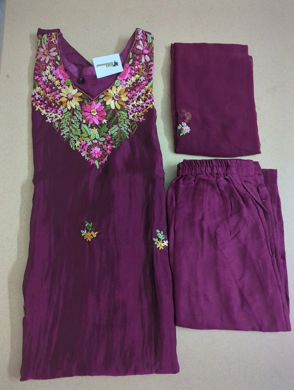 Pure Space Silk With Work - Purple, 42