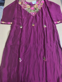 Pure Space Silk With Work - Purple, 42