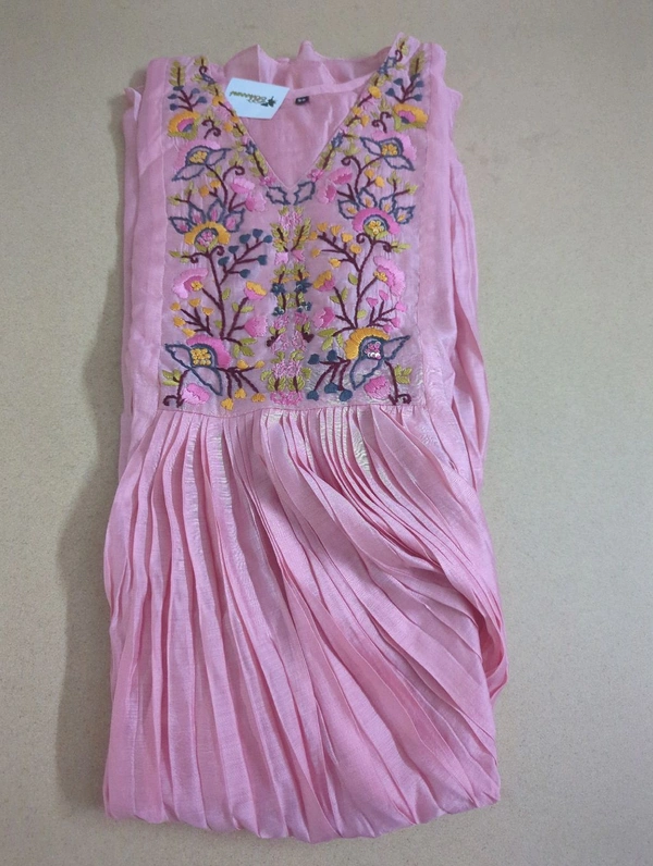 Pure Mil Chanderi Frock - Sundown, 40
