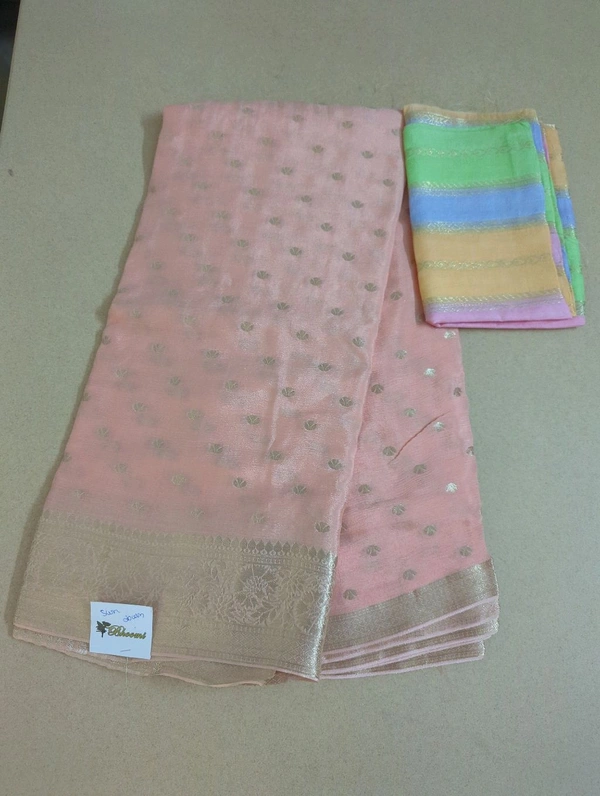 Pure Chinnon With Rangcart Blouse - Sundown