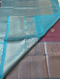 Pure Handloom Venkatagiri Pattu - Mauve