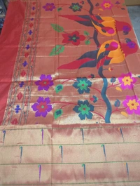 Pure Handloom Naryana Paithani Doble Wrap - Mandy
