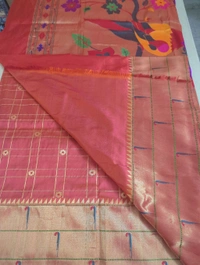 Pure Handloom Naryana Paithani Doble Wrap - Mandy