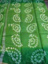 Pure Silk Kota With Bandhini - Pale Canary