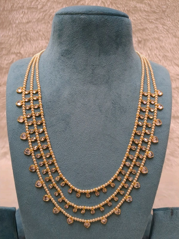 Real Swaroski With Polki Stones  - Vz