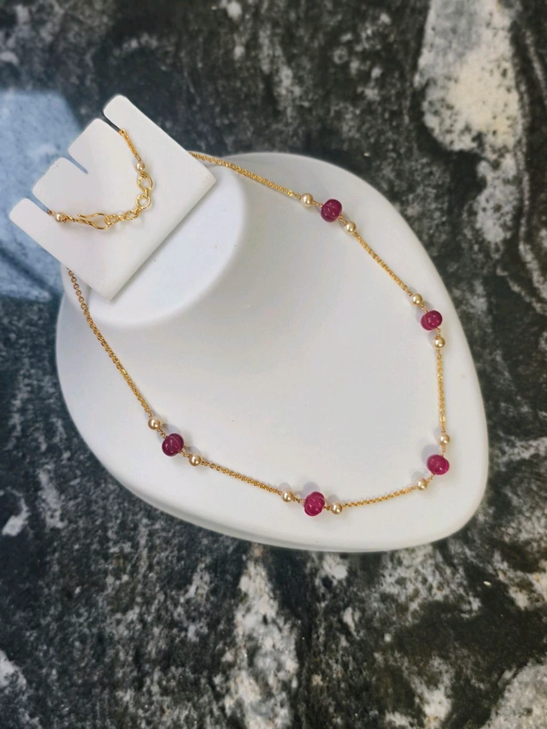 Real Pumpkin Nd Swarovski Handmade Chain - HD, Dispatch Time : 7-10 Days