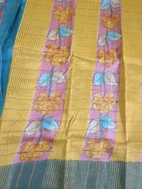 pure handloom tusser - Lavender Rose