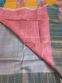 pure handloom tusser - Lavender Rose