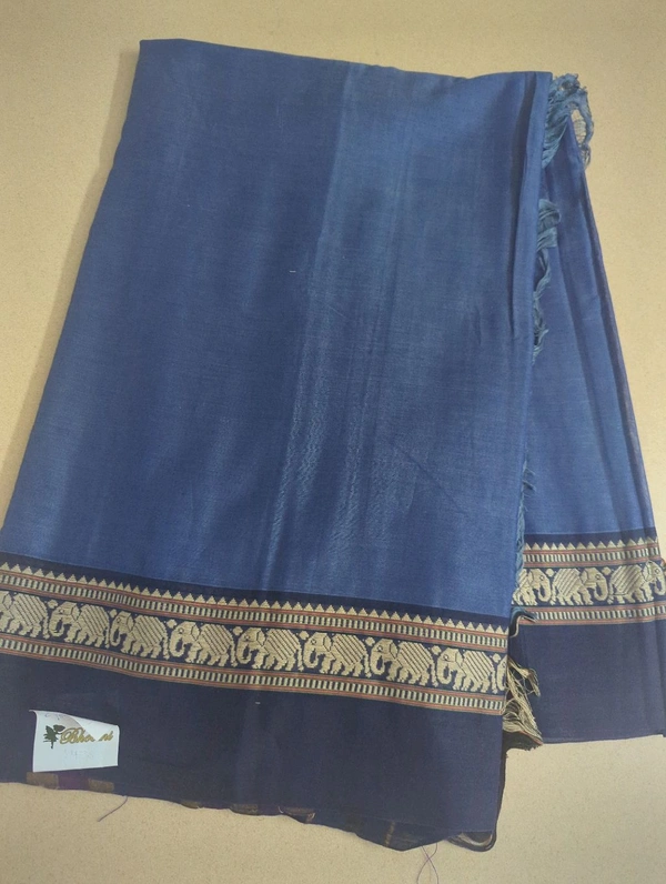 Pure Handloom Narayanapet - Navy Blue 5