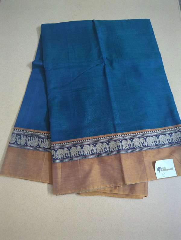 Pure Handloom Narayanapet - Cornflower Blue 17