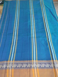 Pure Handloom Narayanapet - Cornflower Blue 17