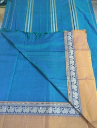 Pure Handloom Narayanapet - Cornflower Blue 17