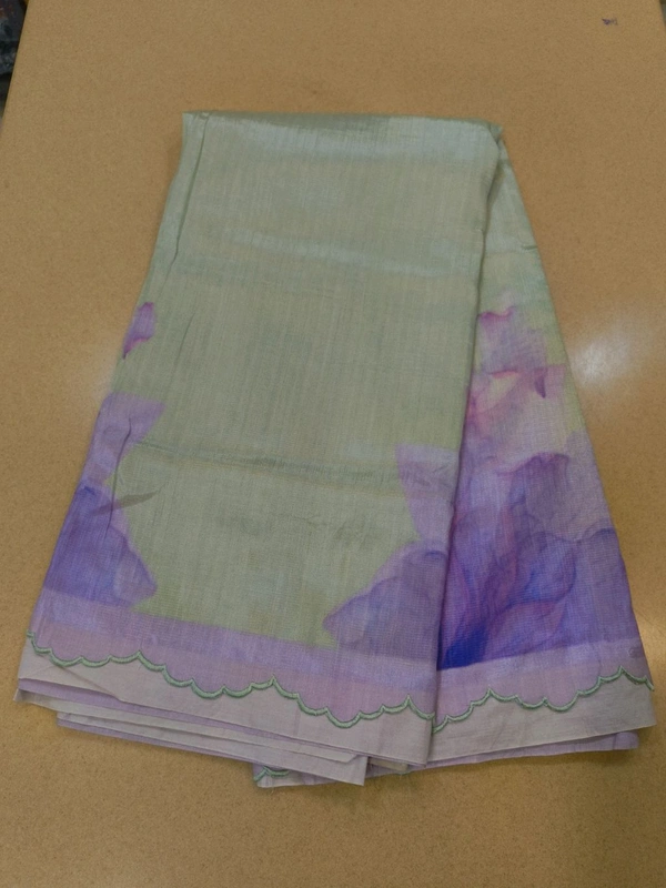 Pure Handloom Mangalagiri  - Baby Blue