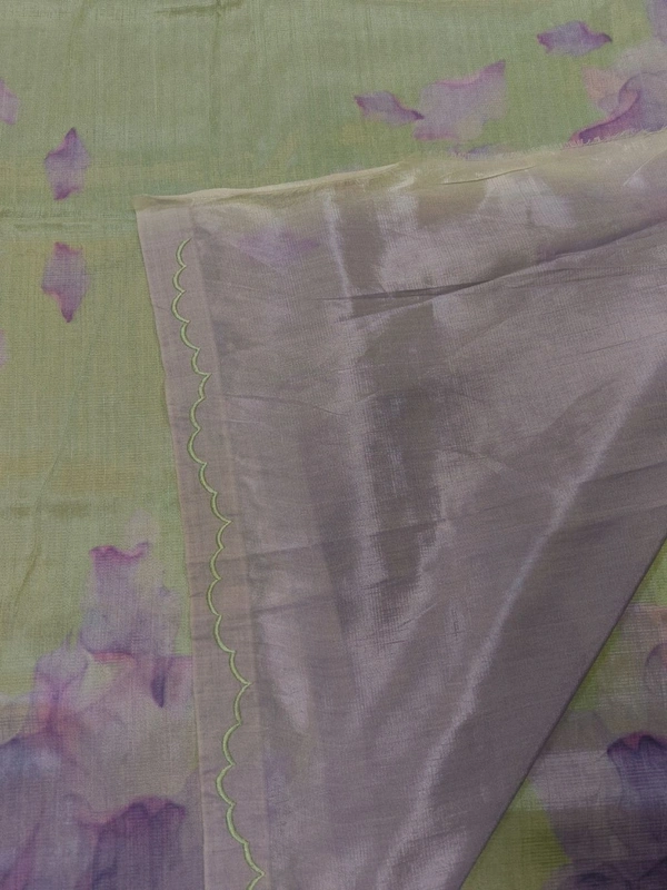 Pure Handloom Mangalagiri  - Baby Blue