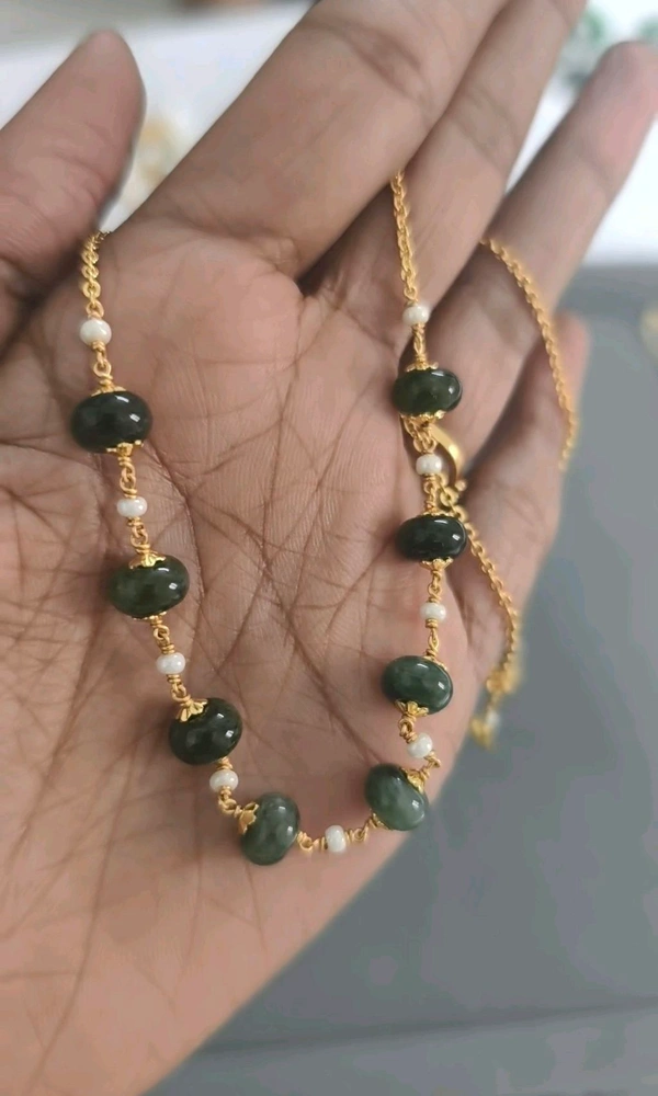 Onex With Real Pearls - green