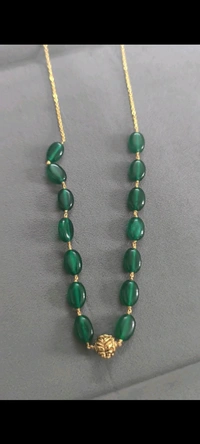 Handmade Chain With Monalisa Oval Beads And Kattutheega 