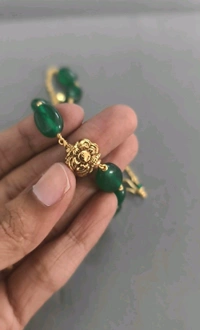 Handmade Chain With Monalisa Oval Beads And Kattutheega 