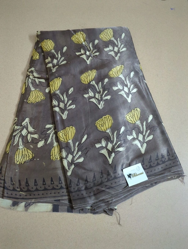 Pure Model Silk With Hand Block Print - Makara