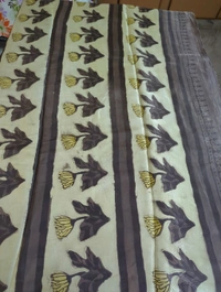 Pure Model Silk With Hand Block Print - Makara