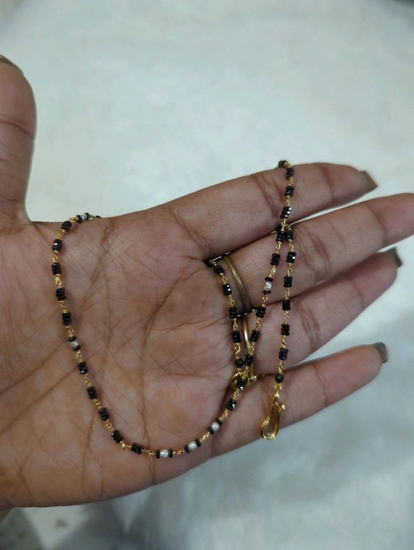 Black Diamonds With Real Pearls And Kattuthega - Black, VZ