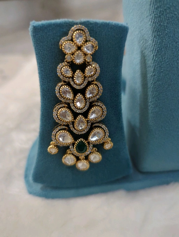 Victorian Earrings With Mossanites - green, VZ
