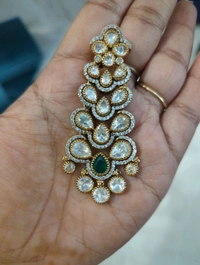 Victorian Earrings With Mossanites - green, VZ