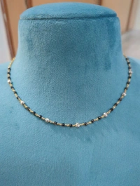 Black Diamond S Chain With Rodium Balls - VZ