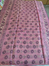 Pure Model Silk With Hand Block Print - Copper Rust 2
