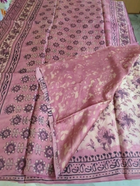 Pure Model Silk With Hand Block Print - Copper Rust 2