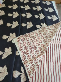 Pure Model Silk With Hand Block Print - Maroon 4