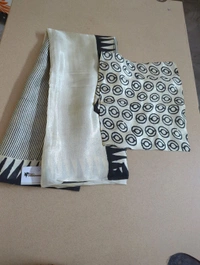 Pure Model Silk With Hand Block Print - Black 6