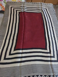 Pure Model Silk With Hand Block Print - Maroon 8