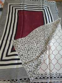 Pure Model Silk With Hand Block Print - Maroon 8