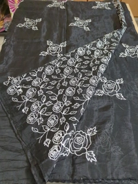 Tusser Crush With Work  - Black, 15 DAYS DISHPACH TIME