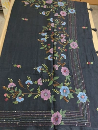 Pure Mul Mul Cotton With Work - Black