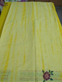 Pure Mul Mul Cotton With Work - Yellow