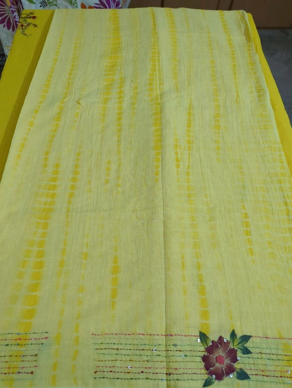 Pure Mul Mul Cotton With Work - Yellow