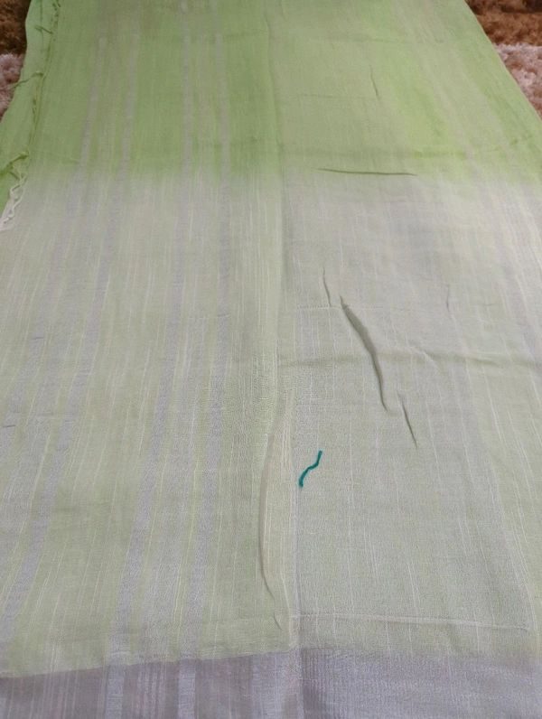 Soft Lenin With Hand Work - green