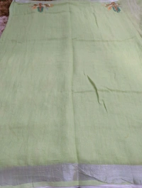 Soft Lenin With Hand Work - green