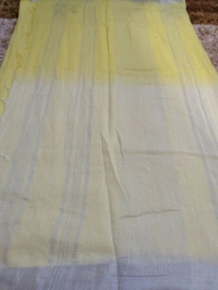 Soft Lenin With Hand Work - Yellow