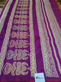 Pure Musheerabad silk With Handwork  - Purple