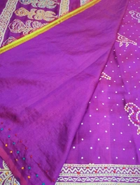 Pure Musheerabad silk With Handwork  - Purple