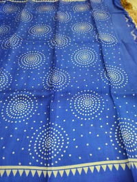 Pure Handloom Silk Digital  - Blue
