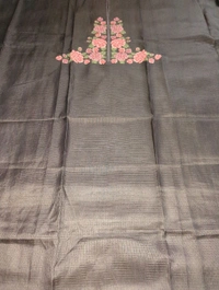 Pure Kota Embroidery Unstitched Suit  - Mine Shaft