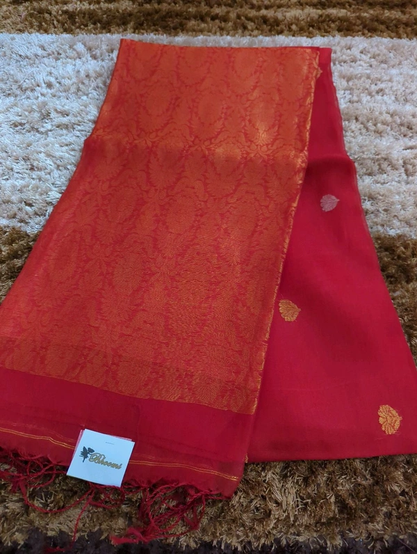 Pure Handloom Muslin - Red